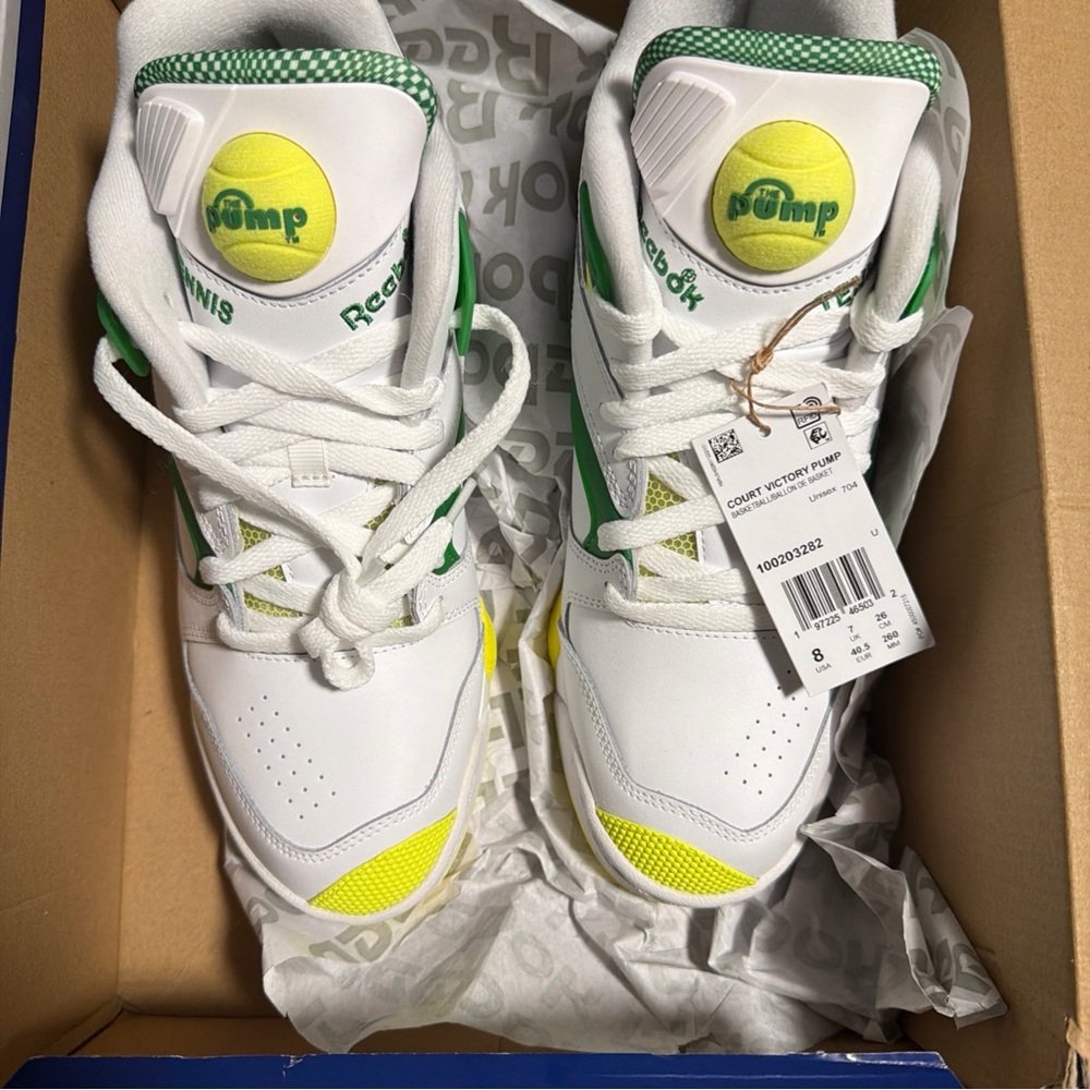 Reebok Court Victory Pump Michael Chang SZ 8M. W Sz 9.5P